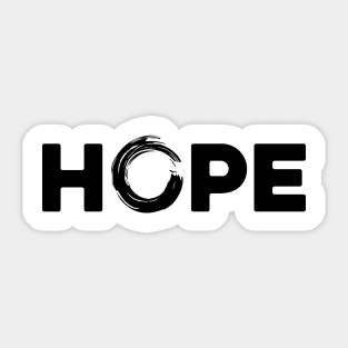 hope lettering brush Sticker